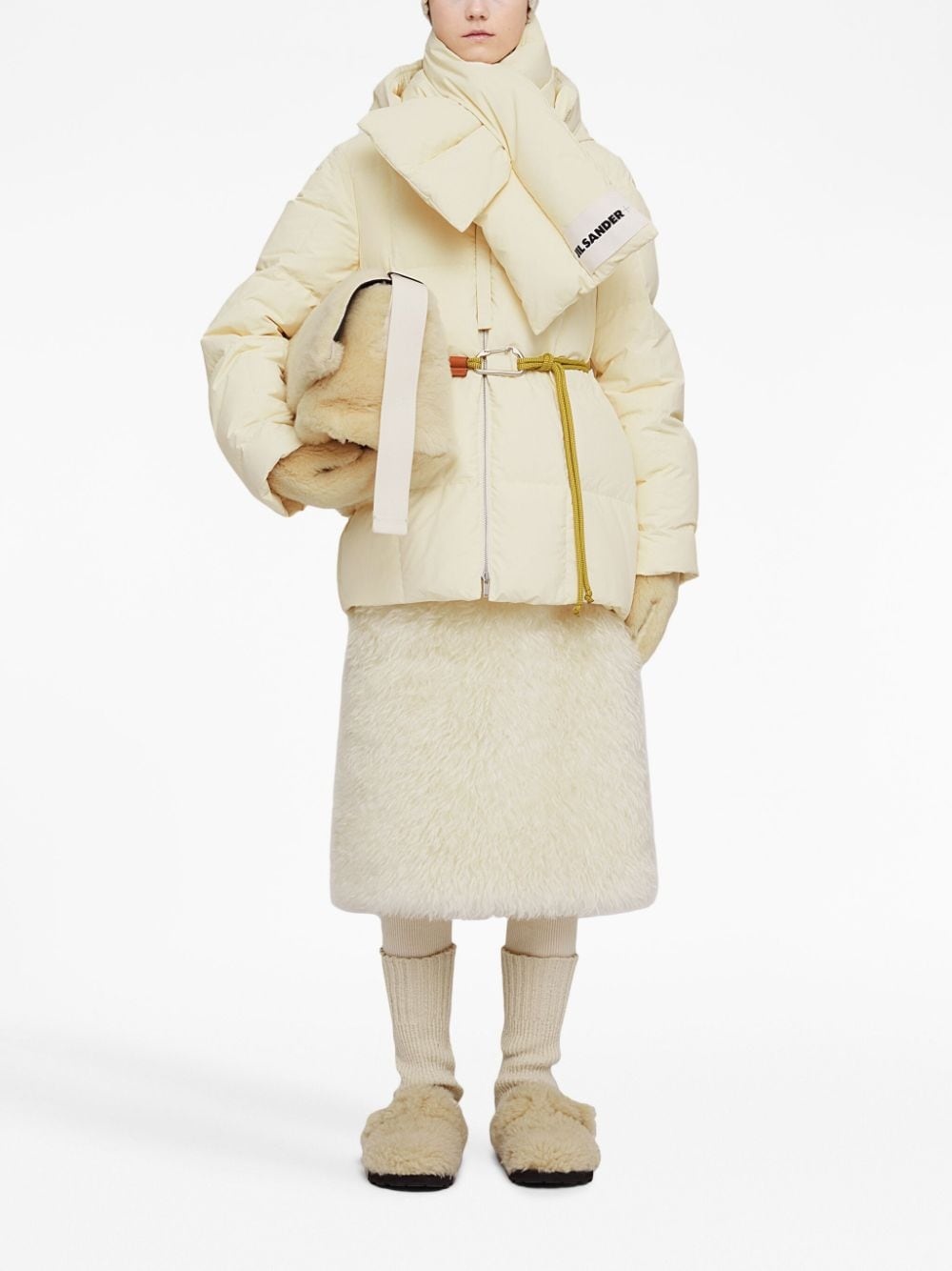 hooded quilted down jacket - 2