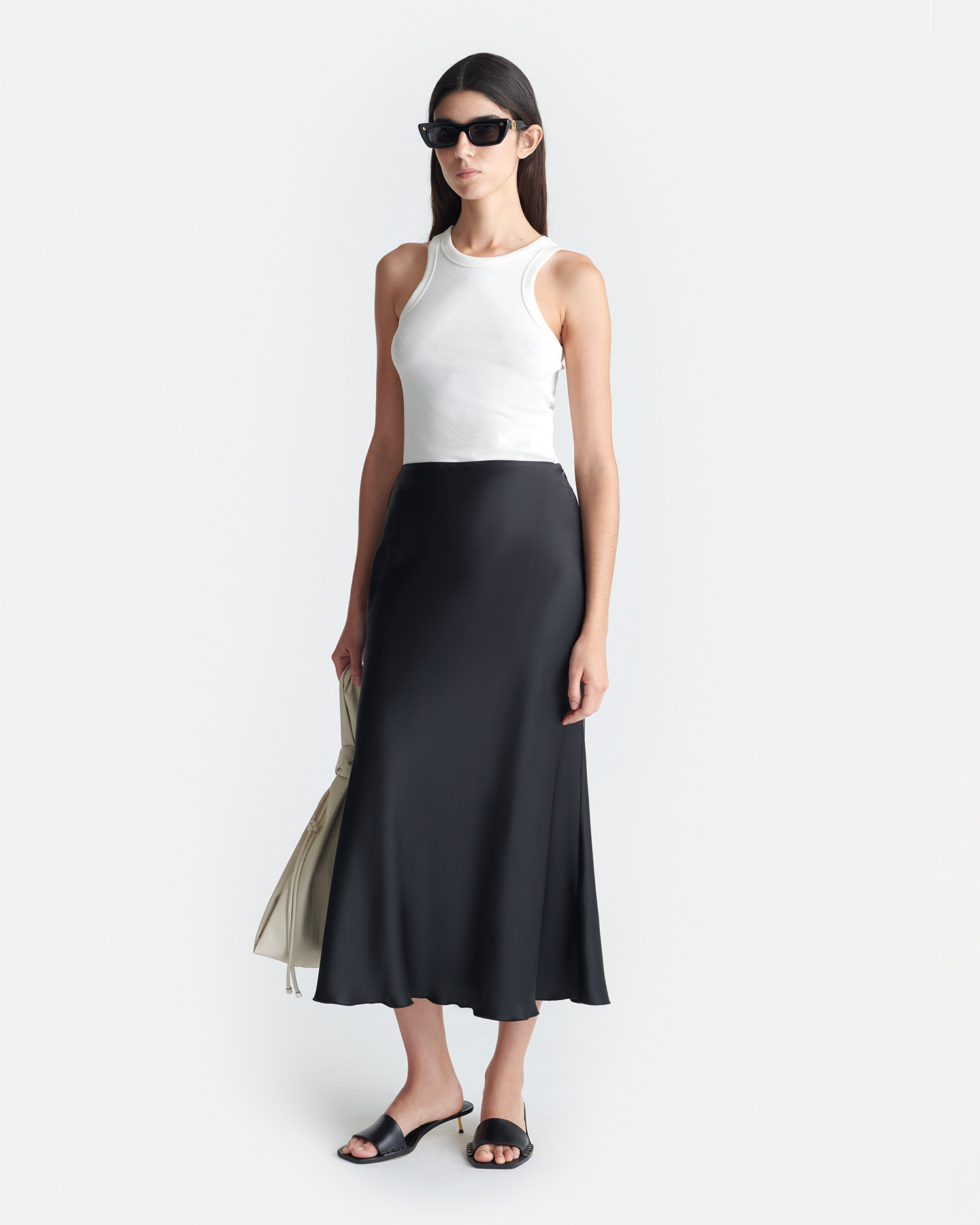 Slip Satin Midi Skirt - 4