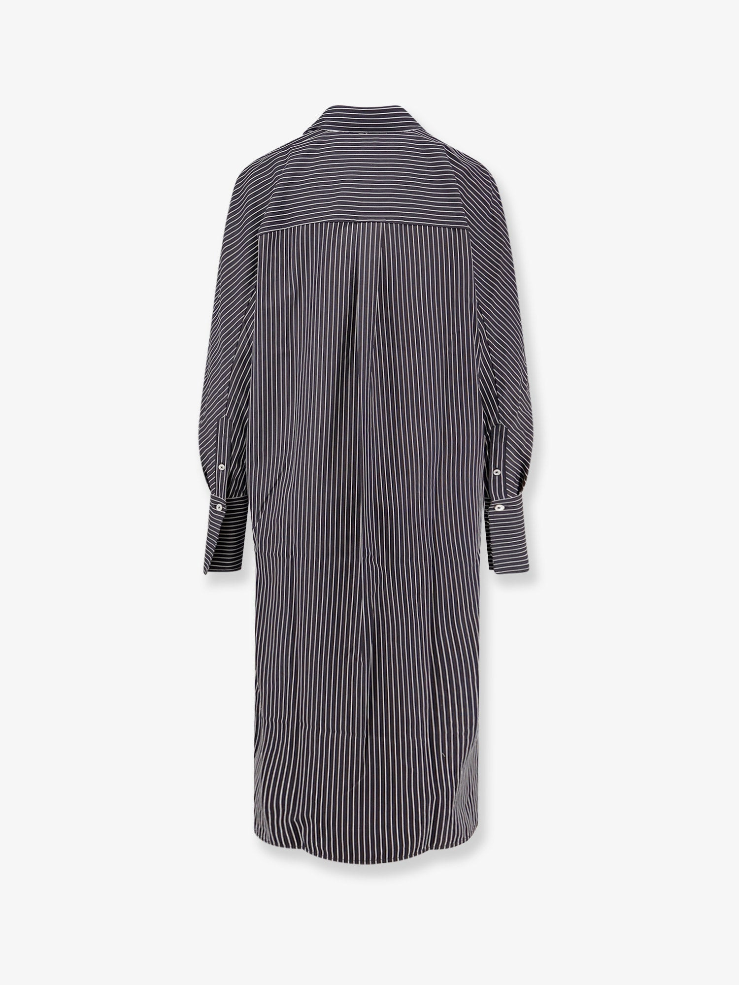 STRIPED KIMONO-SLEEVE SHIRTDRESS - 4