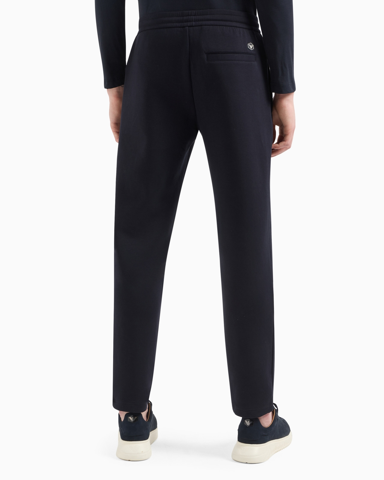 Double-jersey joggers with eagle logo patch - 3