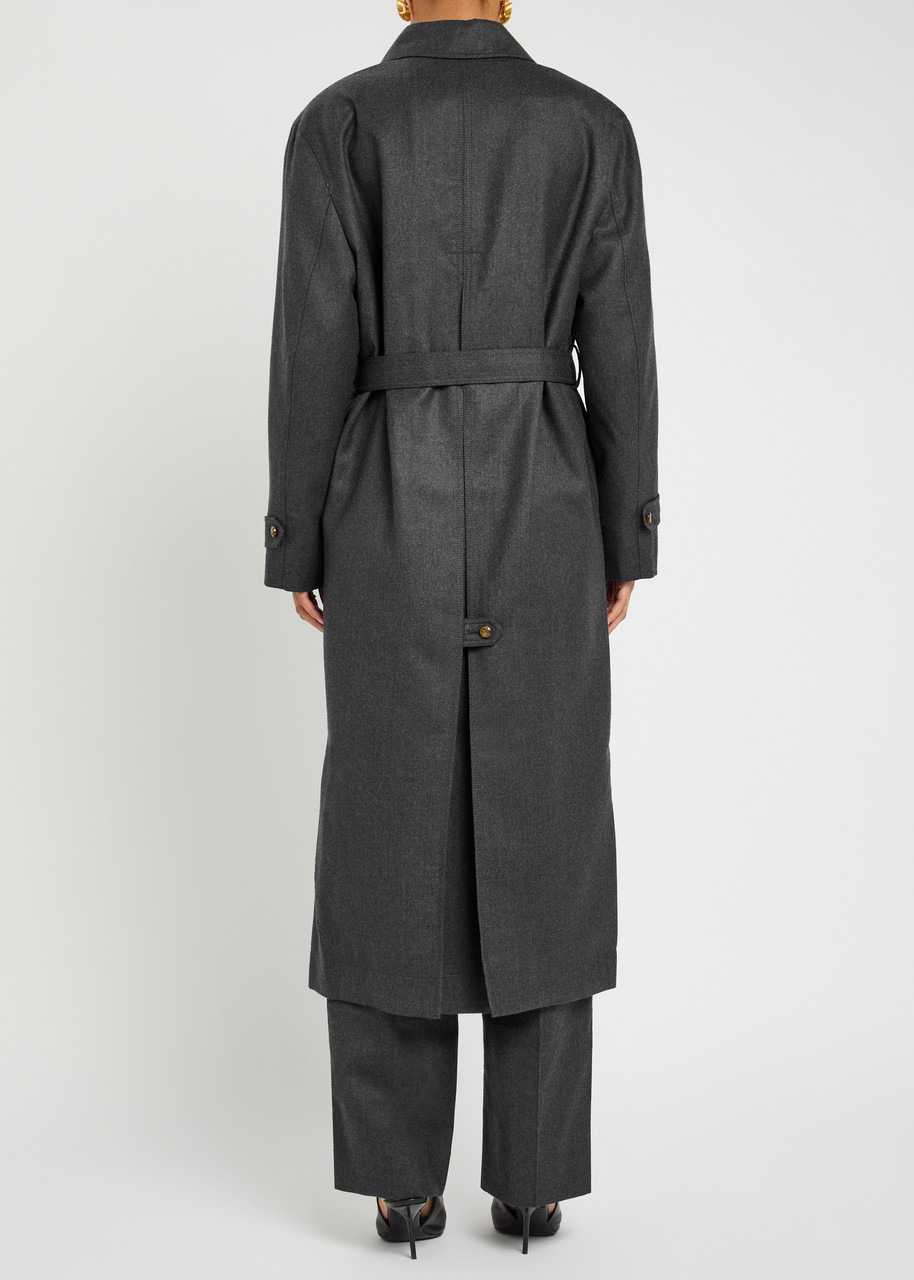 Blaze Milano Basotto Belted Wool Trench Coat - 3