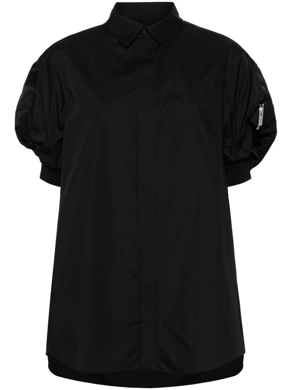 poplin mini shirt dress - 1