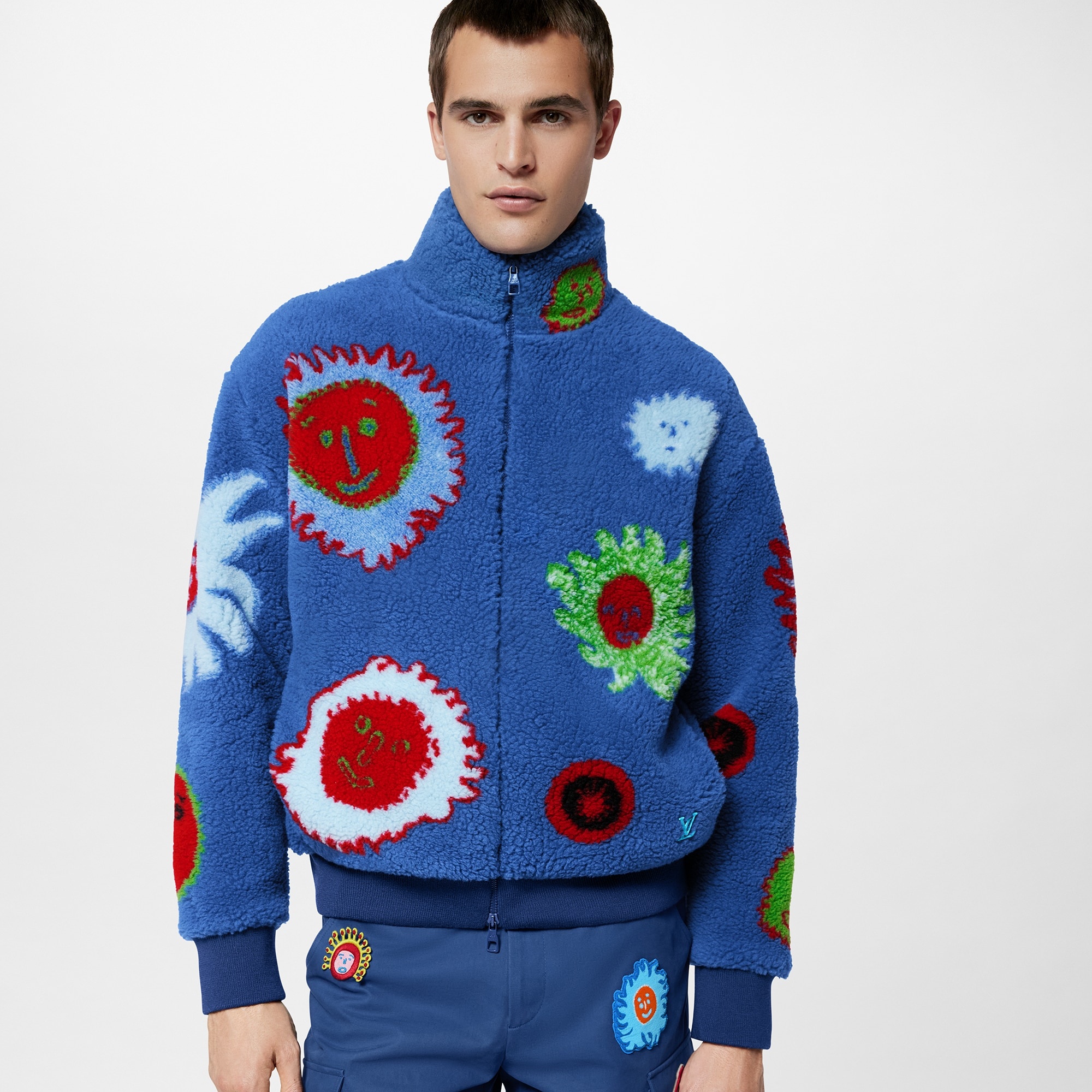Louis Vuitton LV x YK Faces Zipped Fleece Blouson | REVERSIBLE