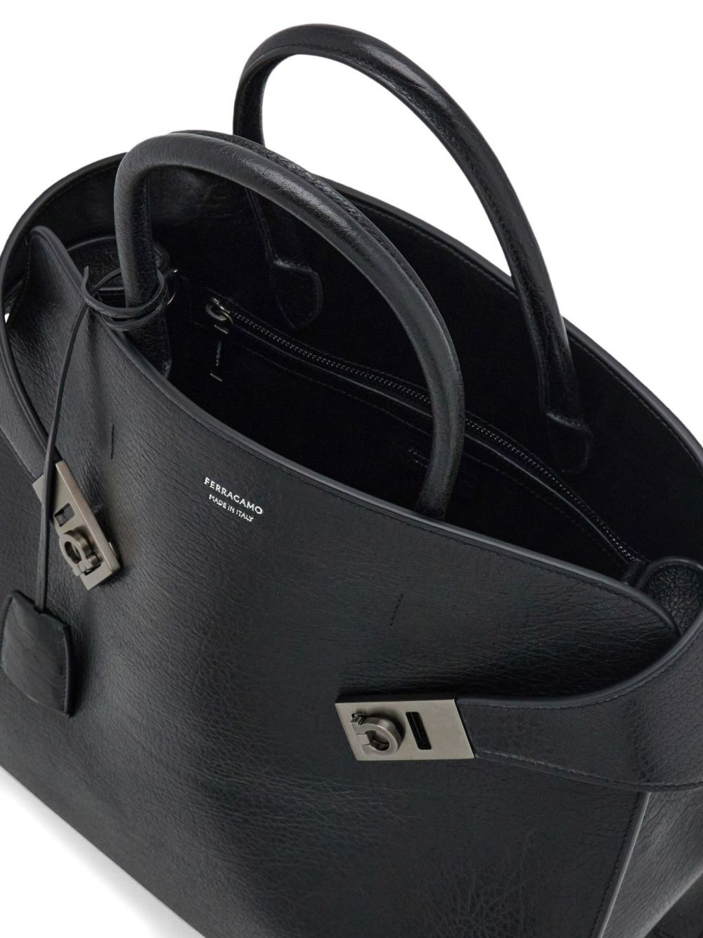 Hug Gancini -buckle calfskin tote bag - 4