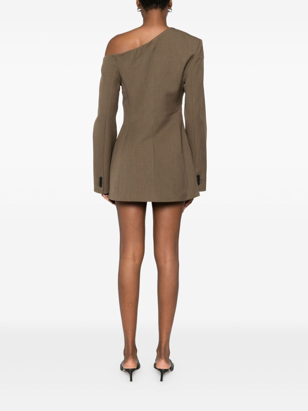 Sartoria asymmetric tailored mini dress - 4