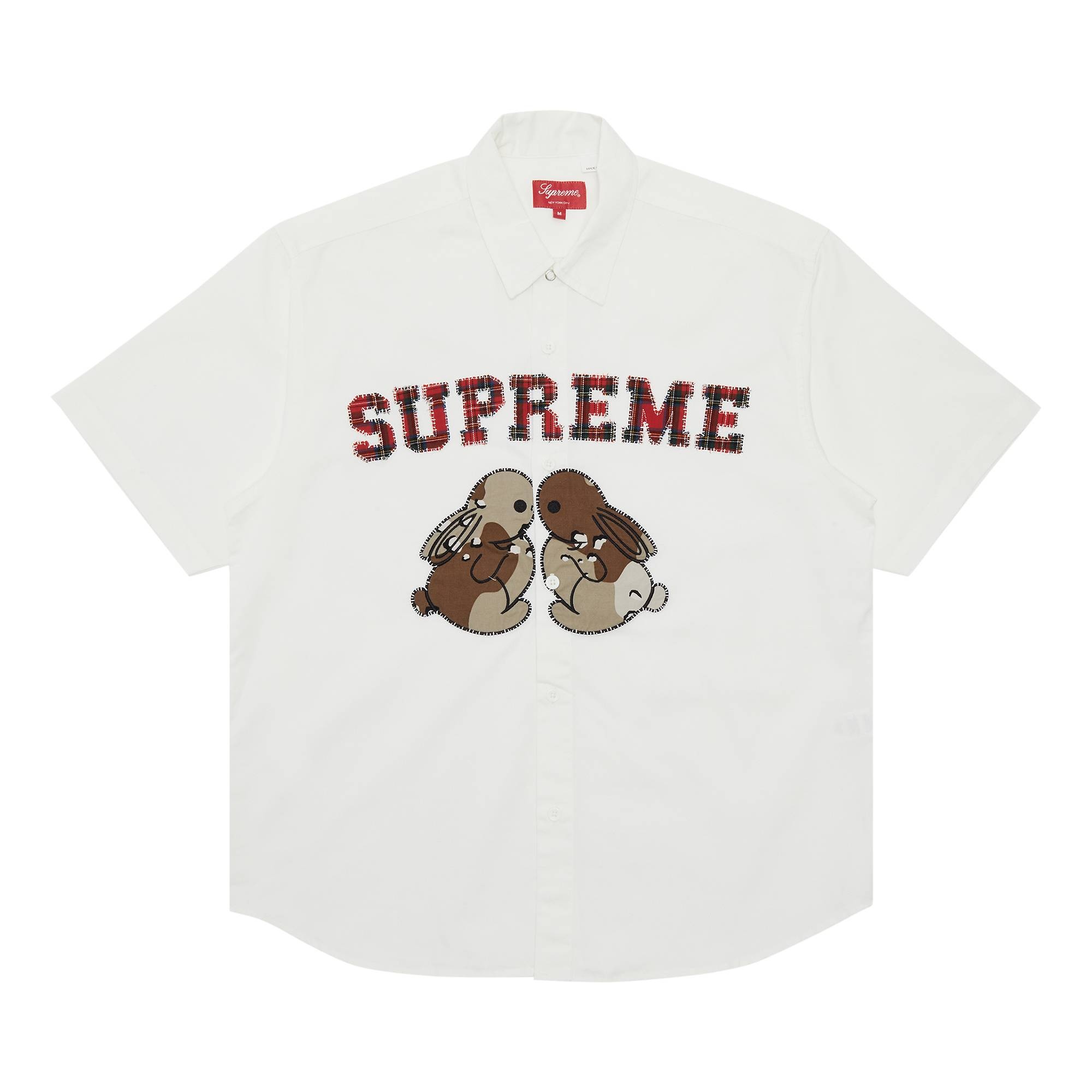 Supreme Bunnies Short-Sleeve Work Shirt 'White' - 1