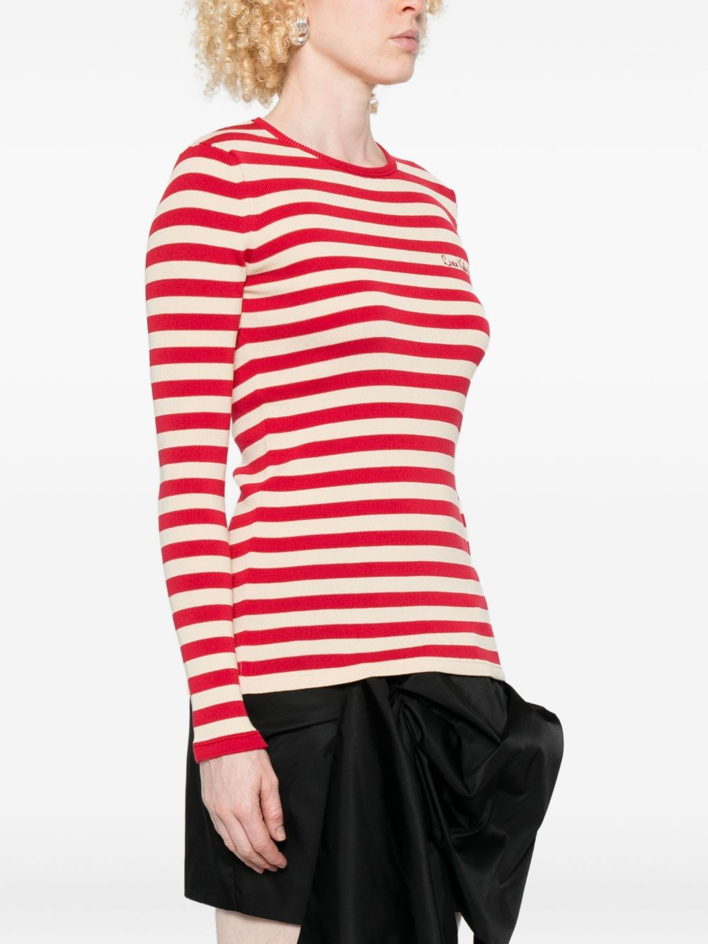 striped long-sleeve top - 3