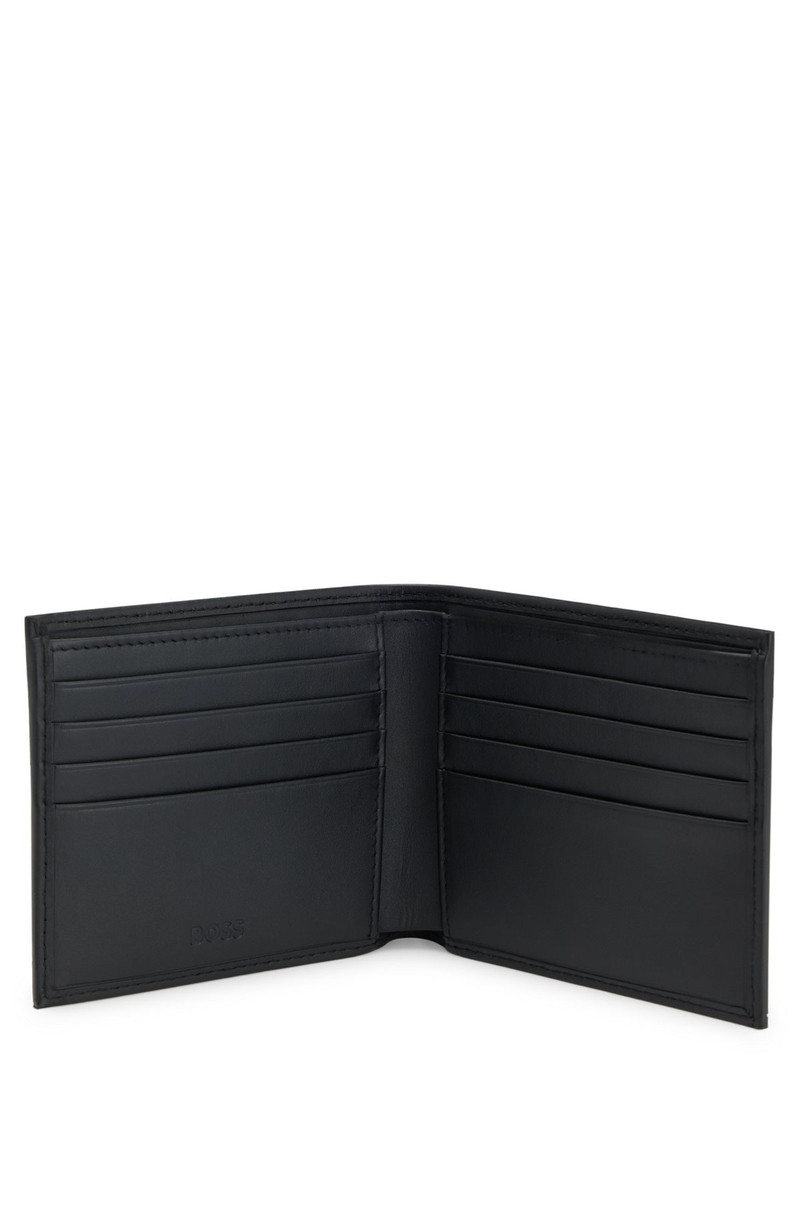 BOSS SMOOTH-LEATHER BILLFOLD WALLET WITH LOGO outlook