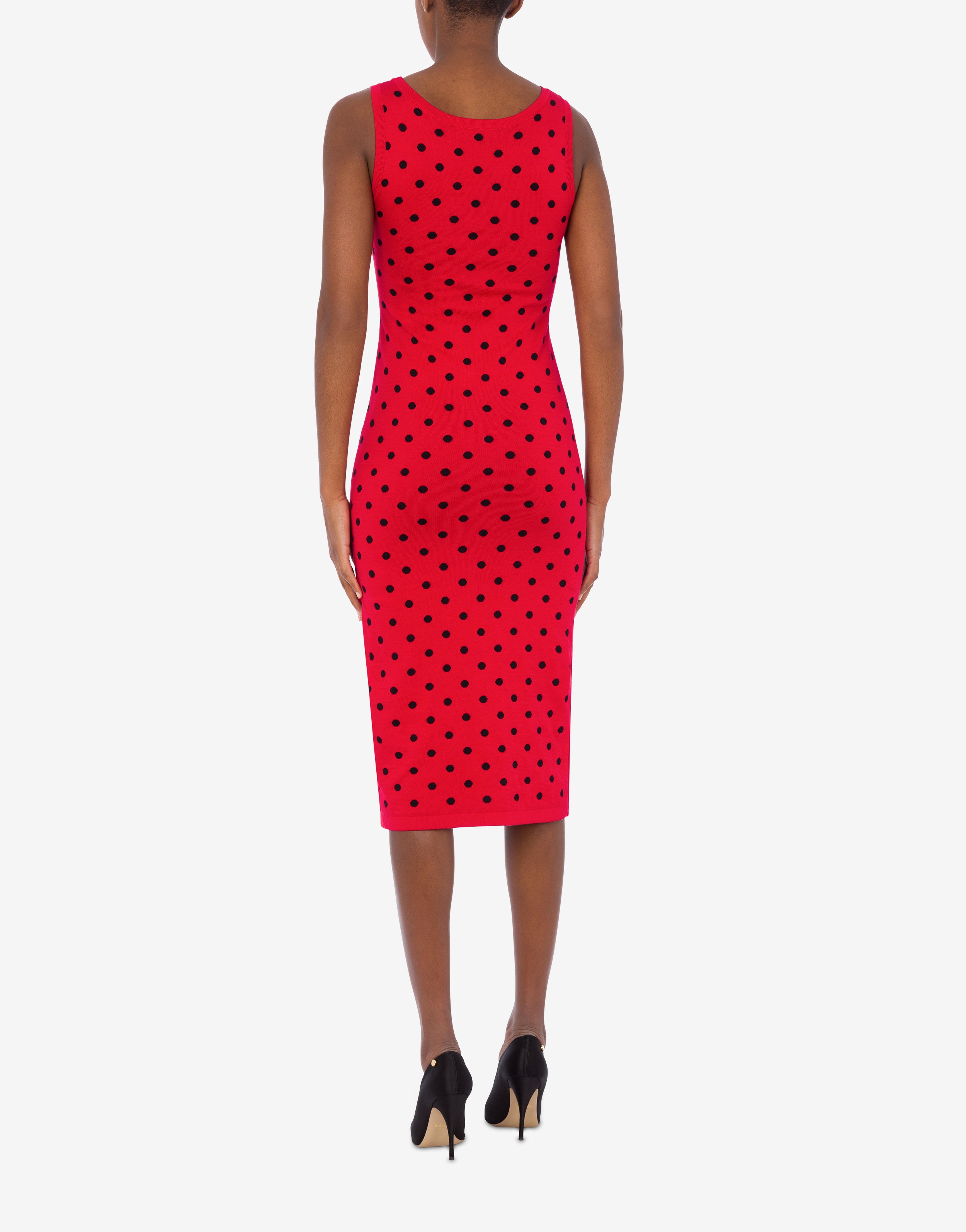 ALLOVER POLKA DOTS KNITTED DRESS - 3