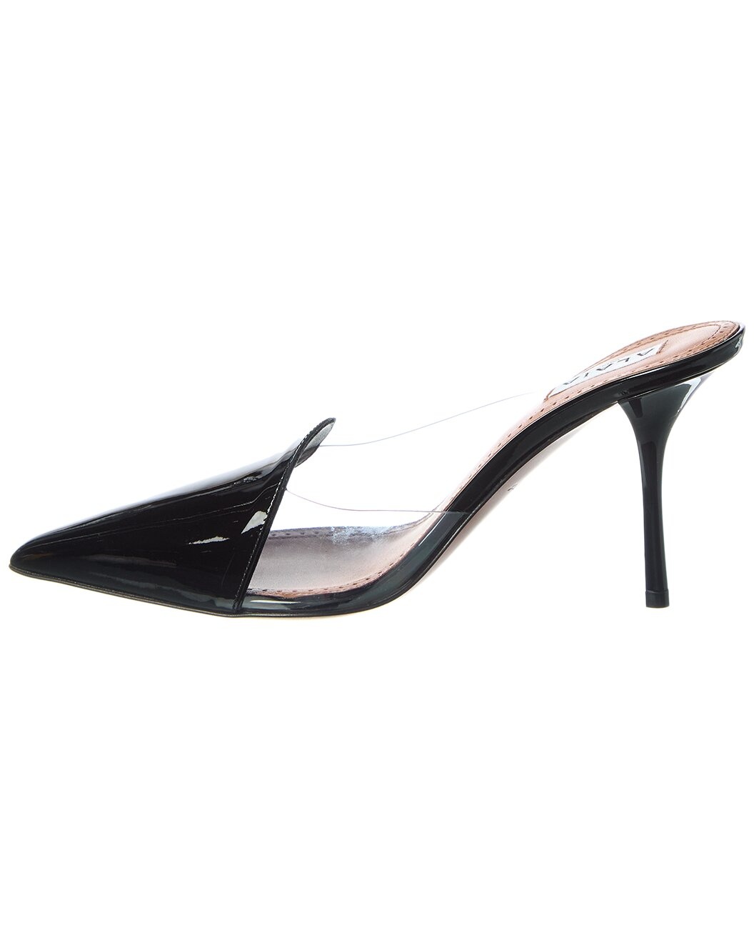 ALAIA Coeur Abstrait Patent & Vinyl Mule - 2