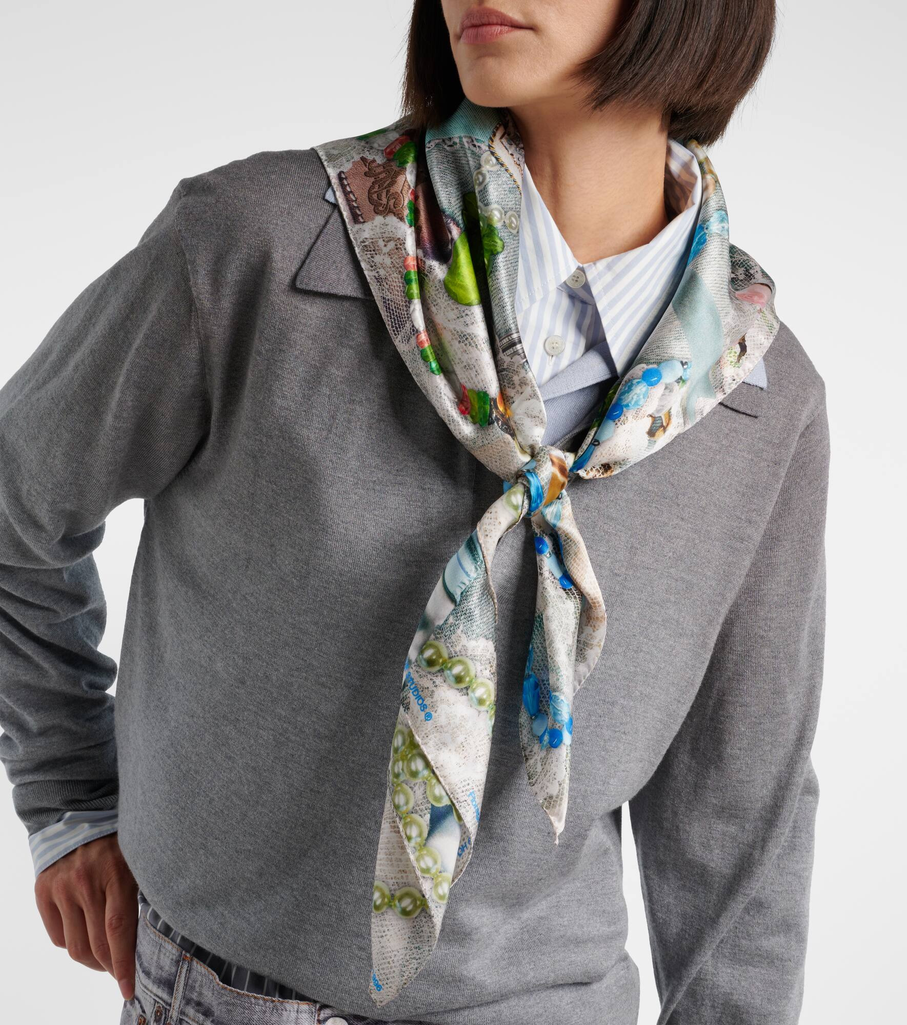 Printed silk scarf - 2
