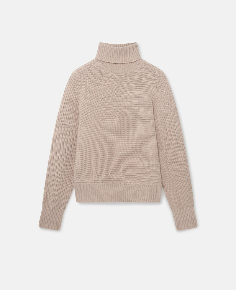 Rib-Knit Regenerated Cashmere Cape Jumper - 1