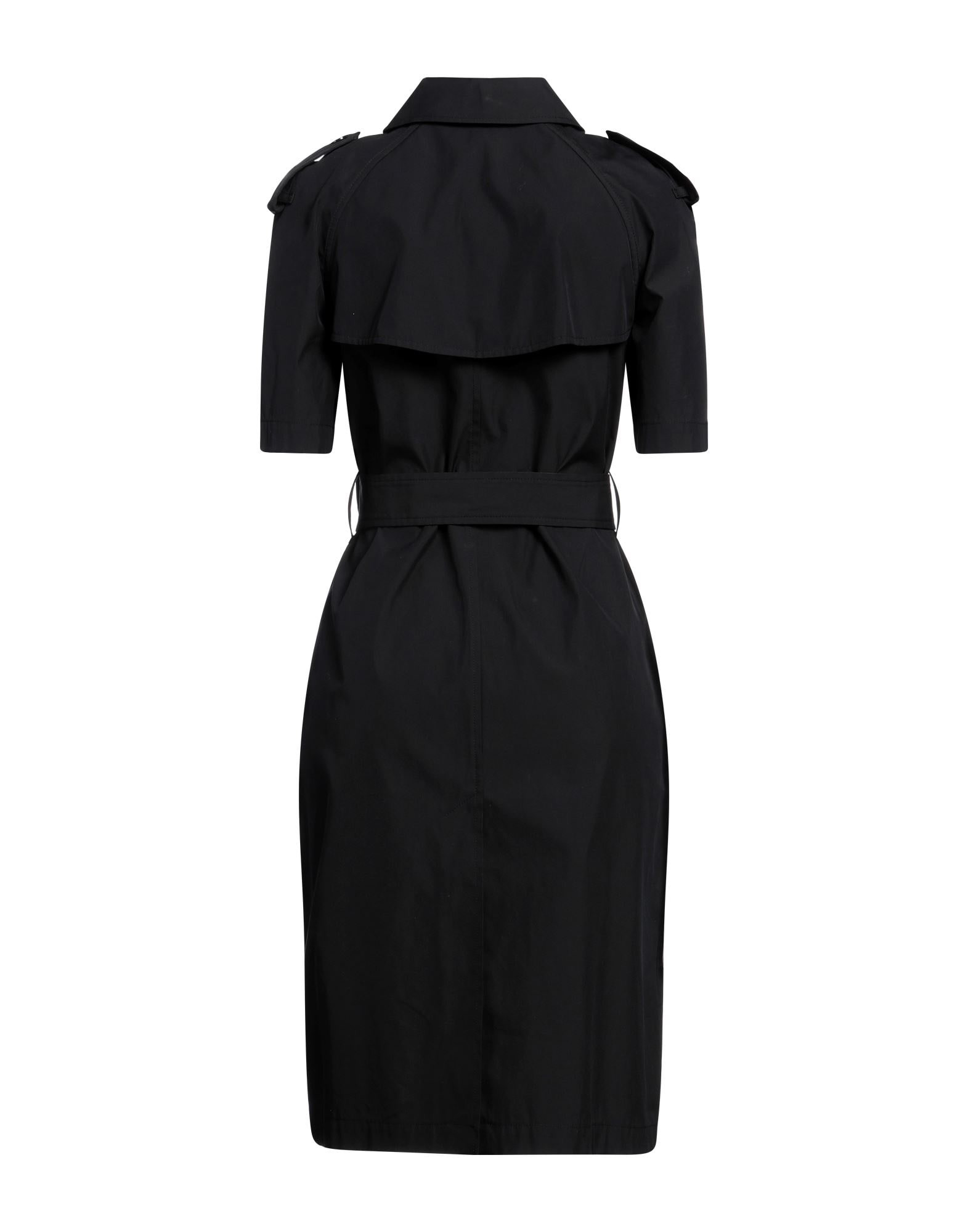 Black Women's Double Breasted Pea Coat - 2