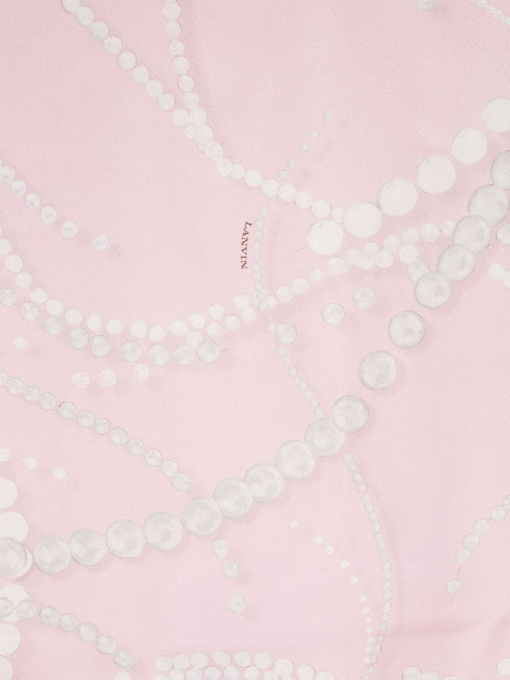 pearls-print silk scarf - 2
