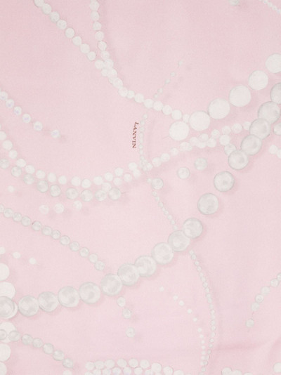Lanvin pearls-print silk scarf outlook