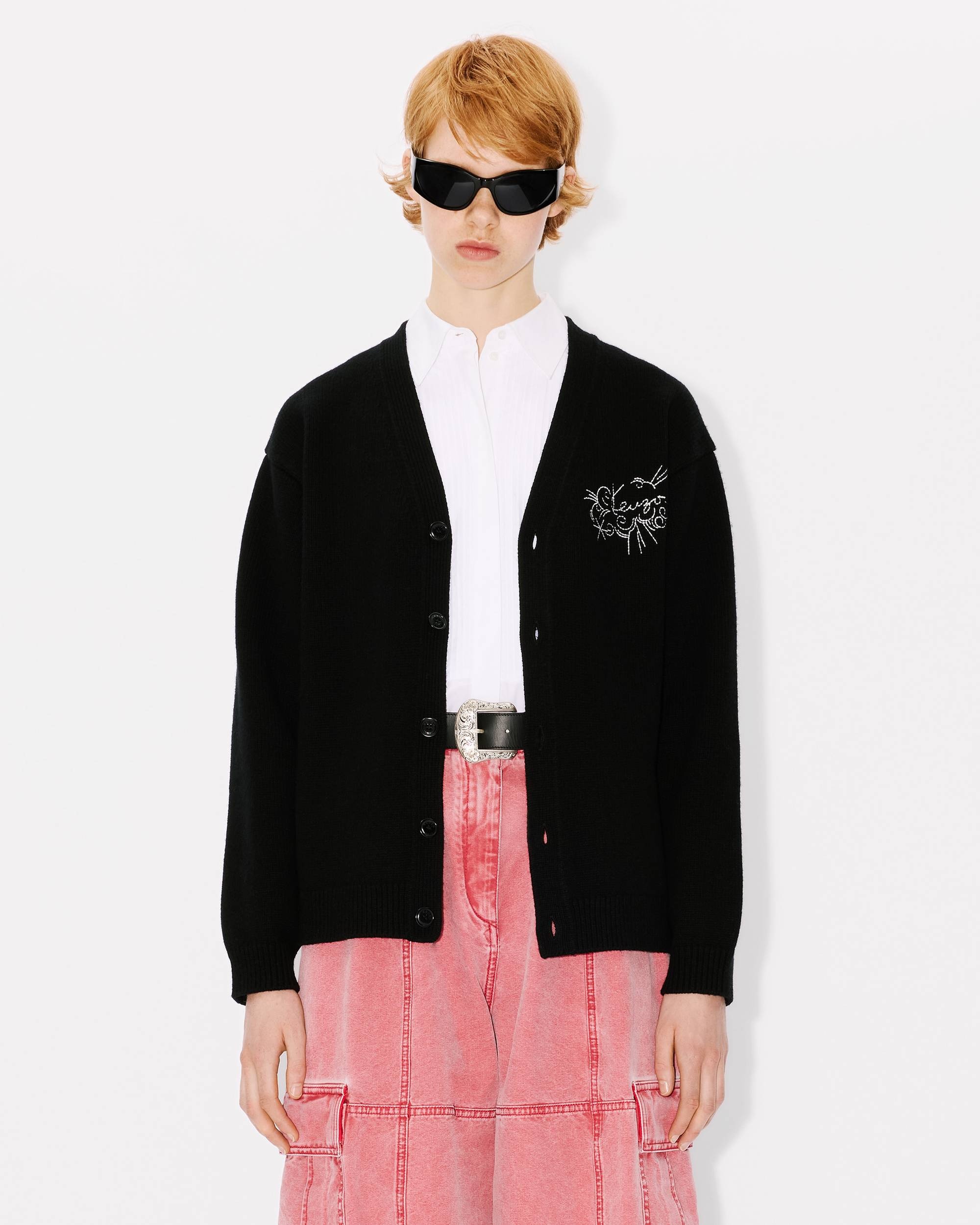 'KENZO Star Tiger' genderless embroidered wool cardigan - 3