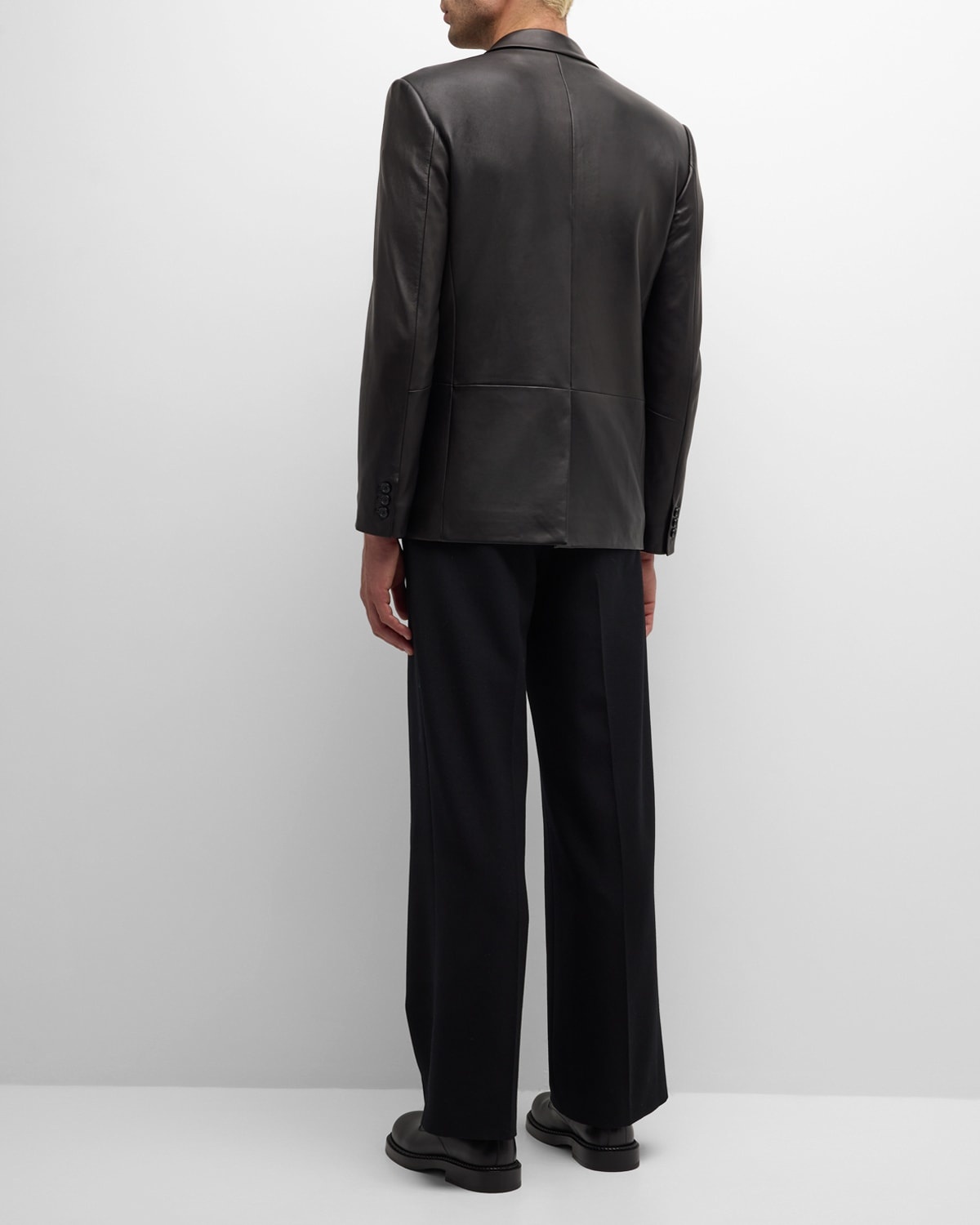 Men's Leather Classic Blazer - 4
