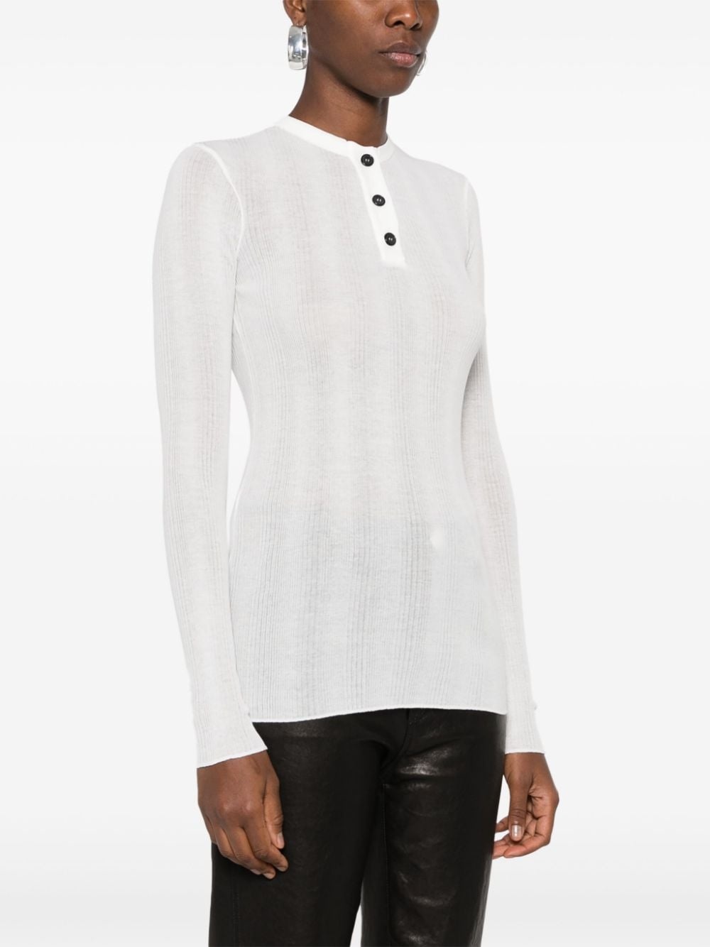 fine-ribbed long-sleeve T-shirt - 3