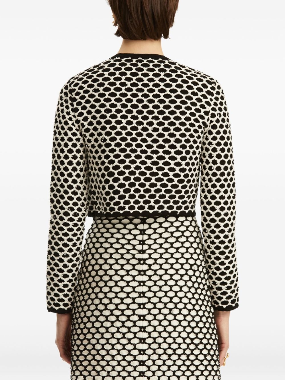 honeycomb-knit cardigan - 5