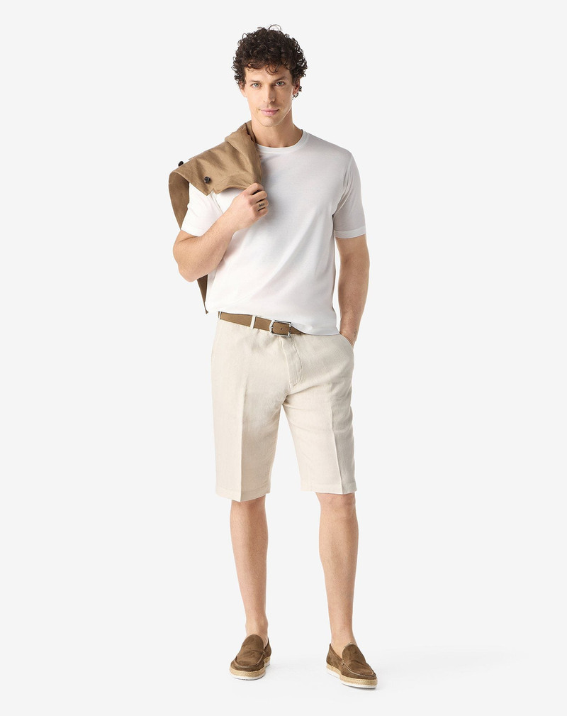 CORNELIANI White crew neck pure cotton t-shirt outlook