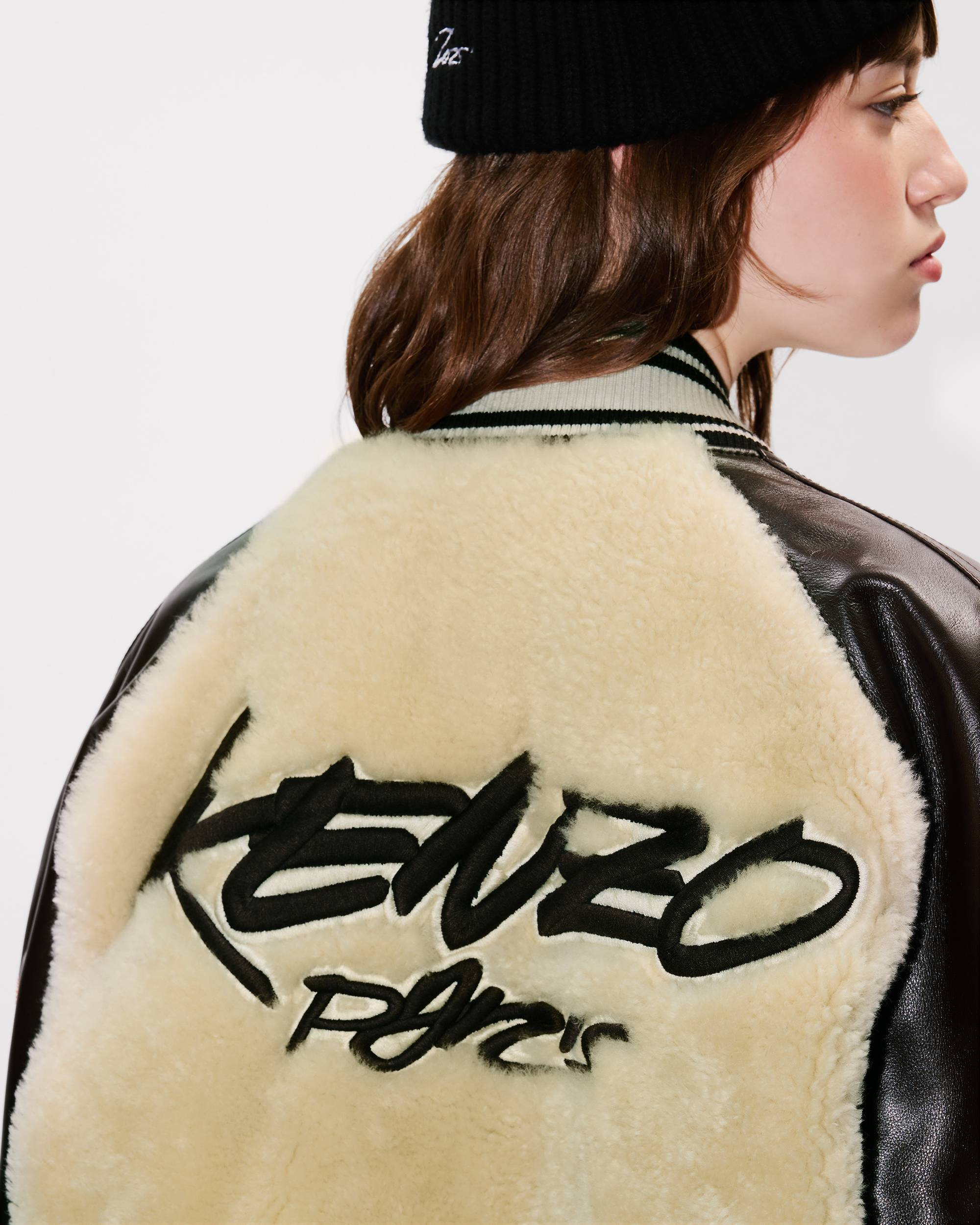 'Kenzo x Futura 2000' genderless shearling varsity - 8