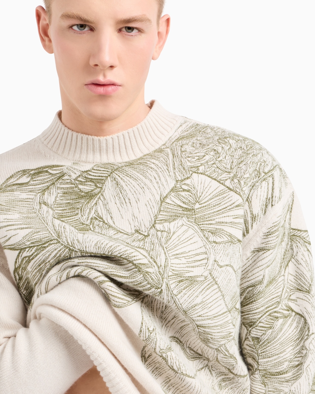 ALPACA-BLEND JUMPER WITH FLOWER AND DRAGONFLY EMBROIDERY - 5