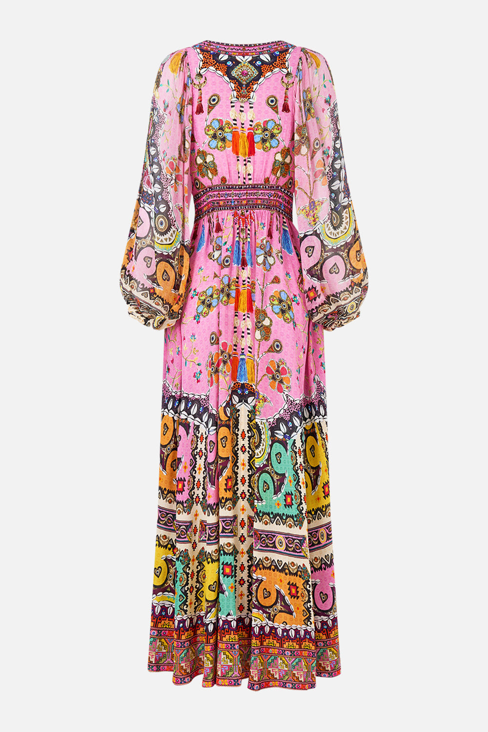 LACE UP FRONT LONG DRESS - 8