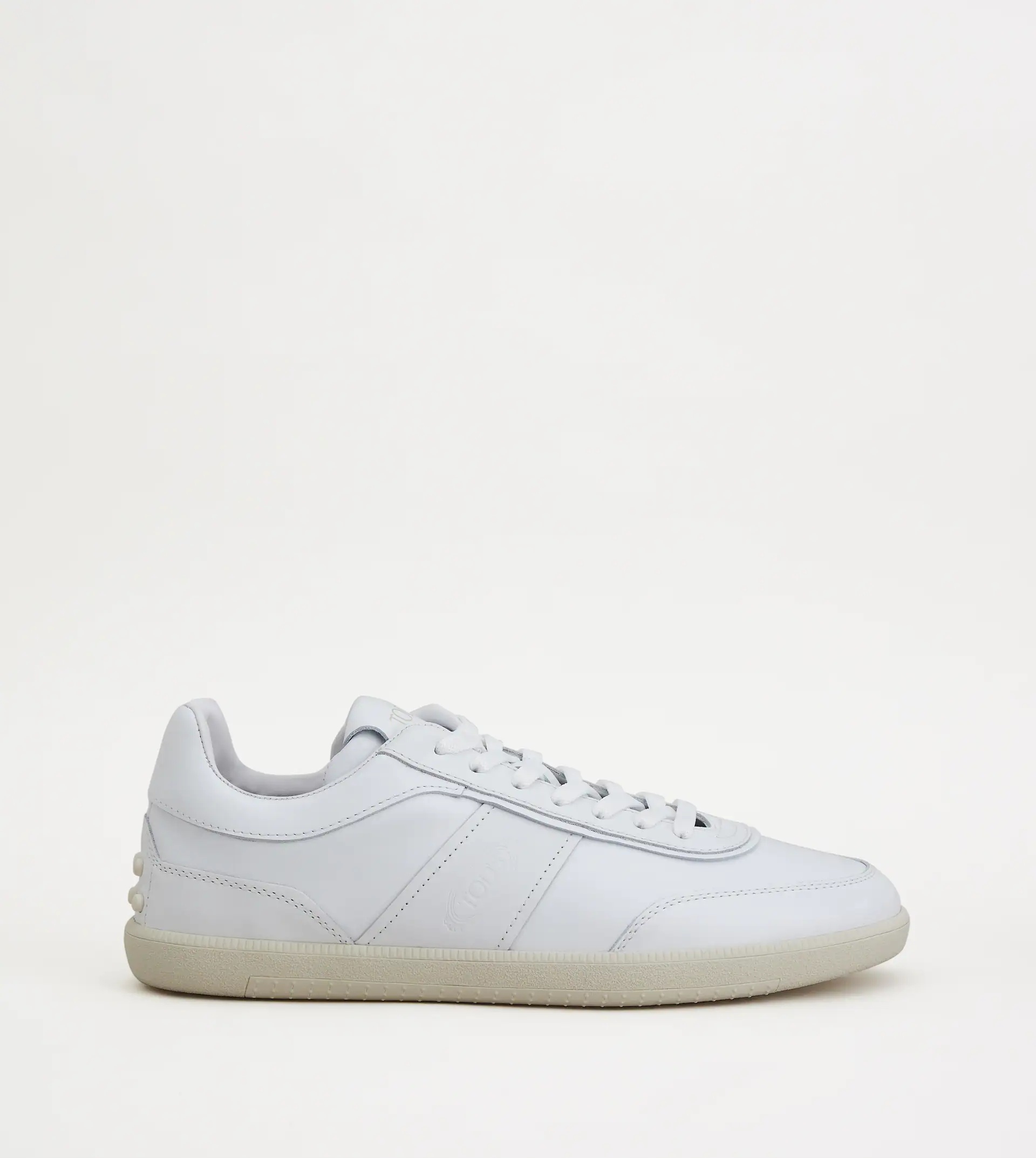 TOD'S TABS SNEAKERS IN LEATHER - WHITE - 1