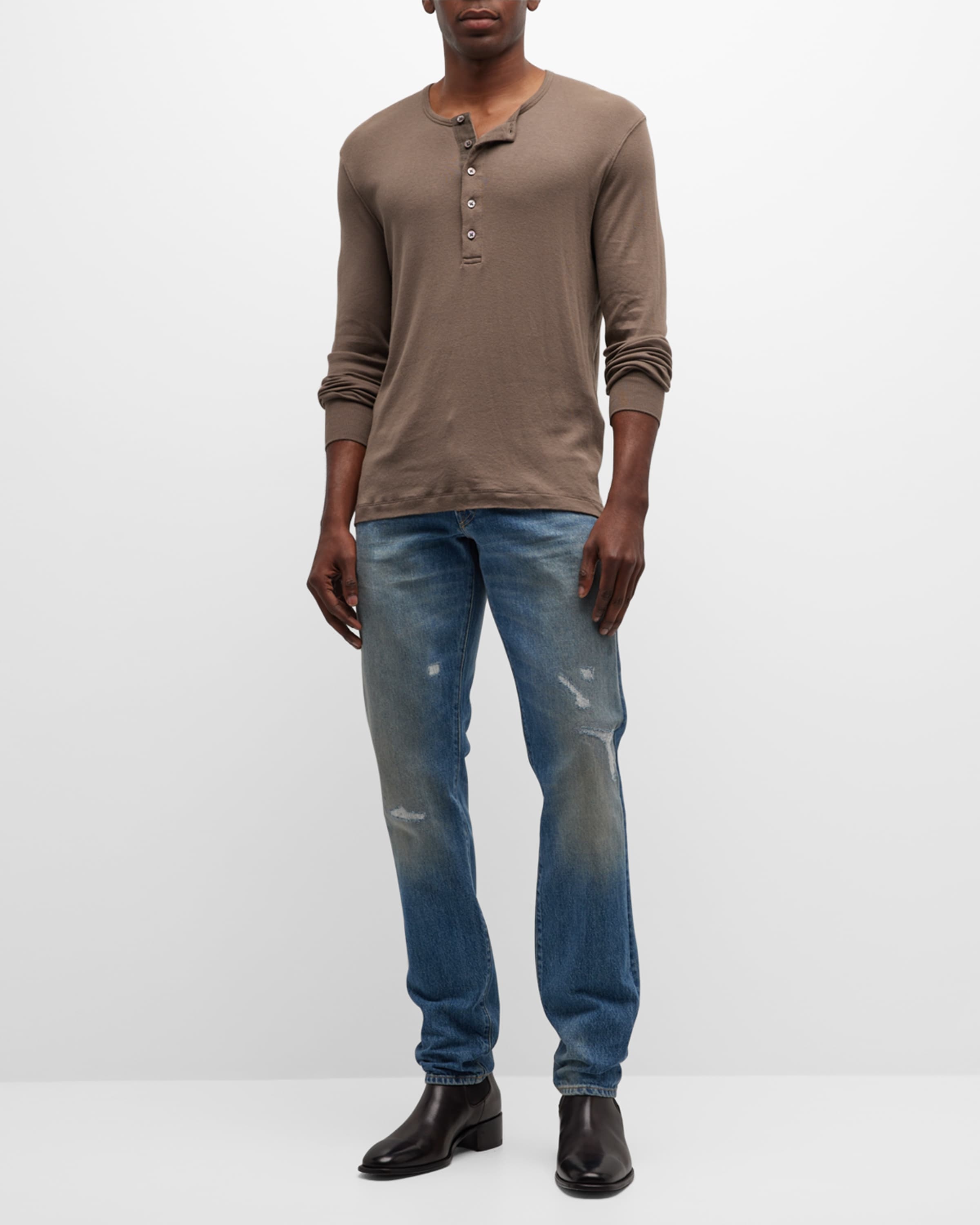 Men's Slim Fit Distressed Jeans - 3