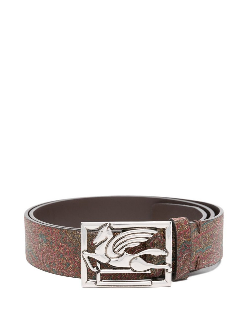 paisley pegasus leather belt 1