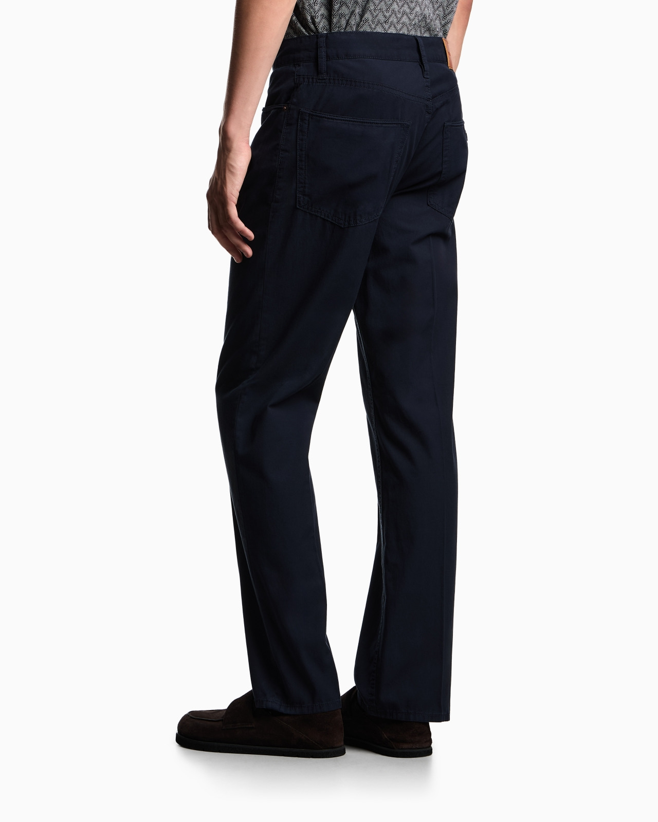 J76 STRAIGHT-FIT FIVE-POCKET WASHED TWILL TROUSERS - 3
