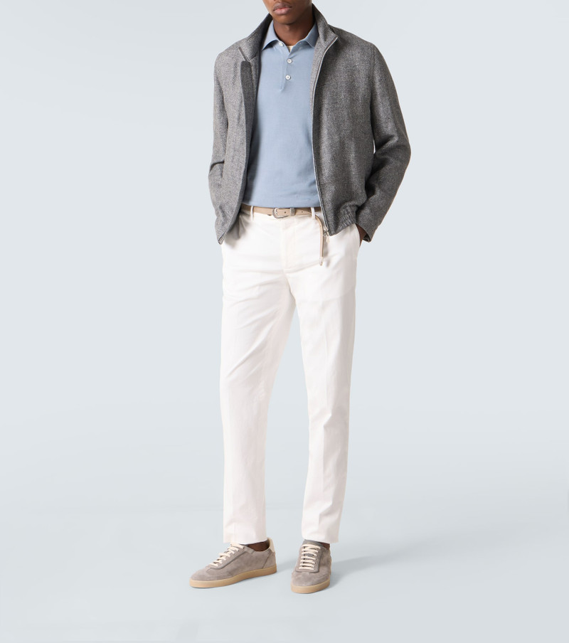 Brunello Cucinelli Cotton-blend slim pants outlook