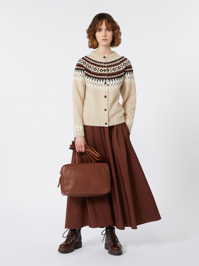 WEEKEND Max Mara CABIRIA1234 Wool and alpaca jacquard cardigan outlook