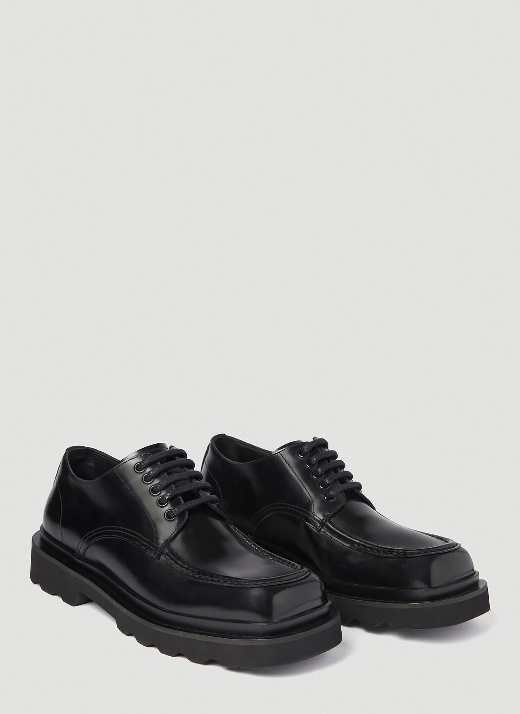 Brushed Leather Derby Shoes - 2