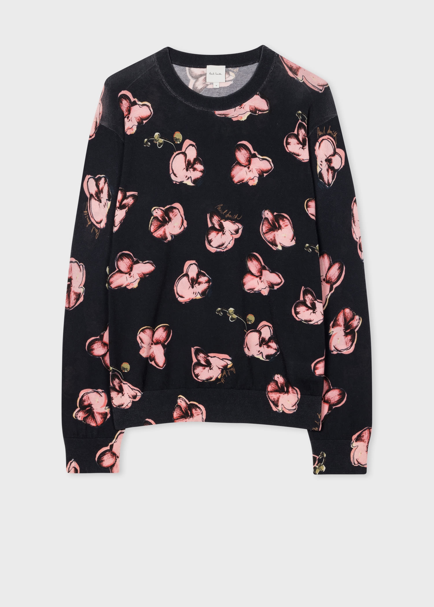 'Orchid' Print Cotton Sweater - 1