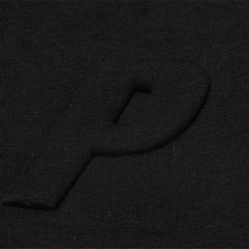 THERMAL EMBOSSED P3 ZIP HOOD BLACK 4