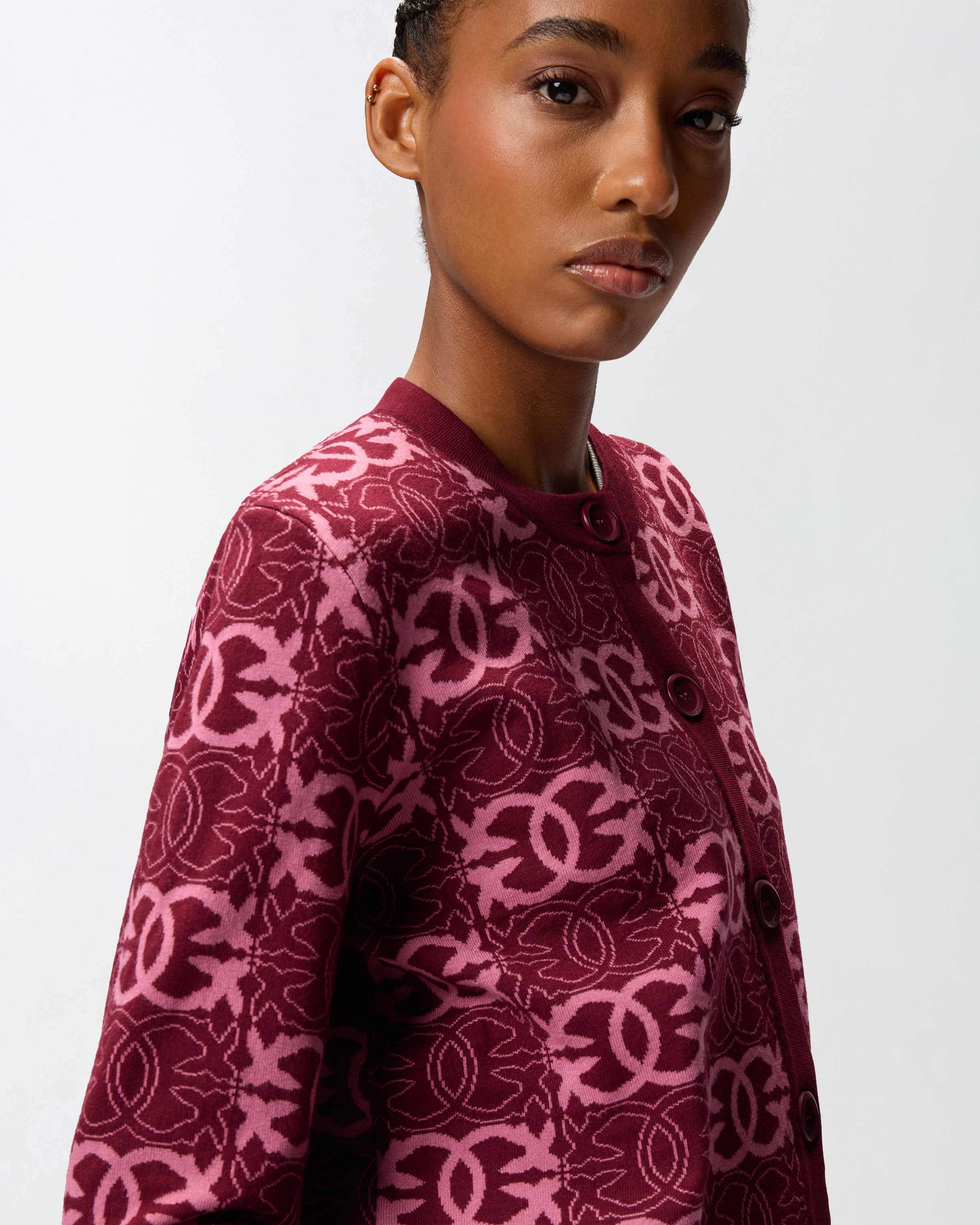 CARDIGAN WITH LOVE BIRDS LOGO - 5