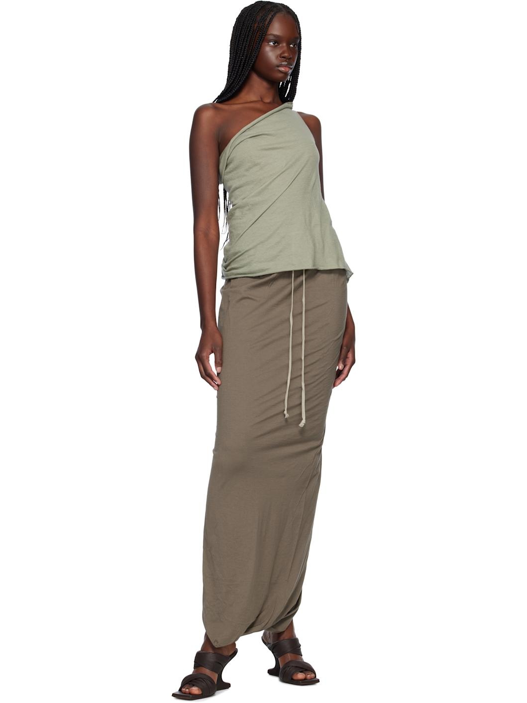 Gray Hollywood Pull On Pillar Maxi Skirt - 4