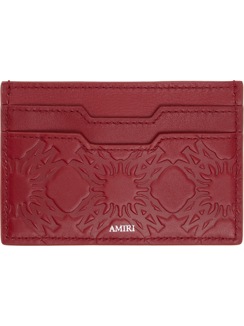 AMIRI Red Lunar New Year 'MA' Quad Leather Card Holder outlook