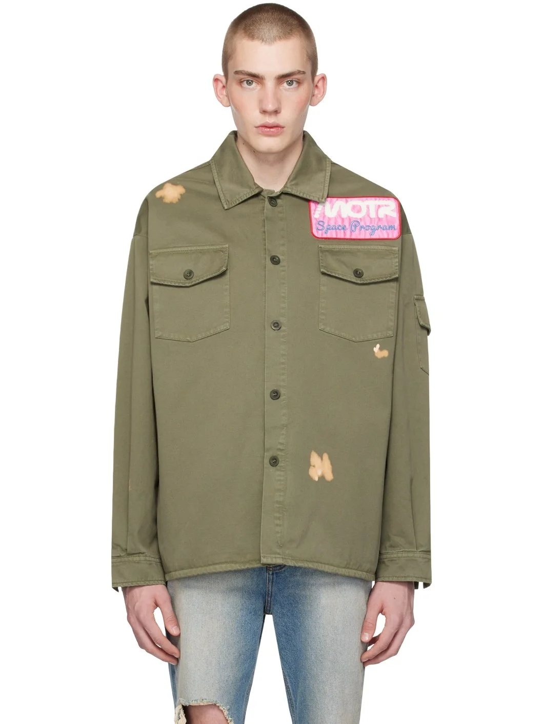 Khaki Bleached Shirt - 1