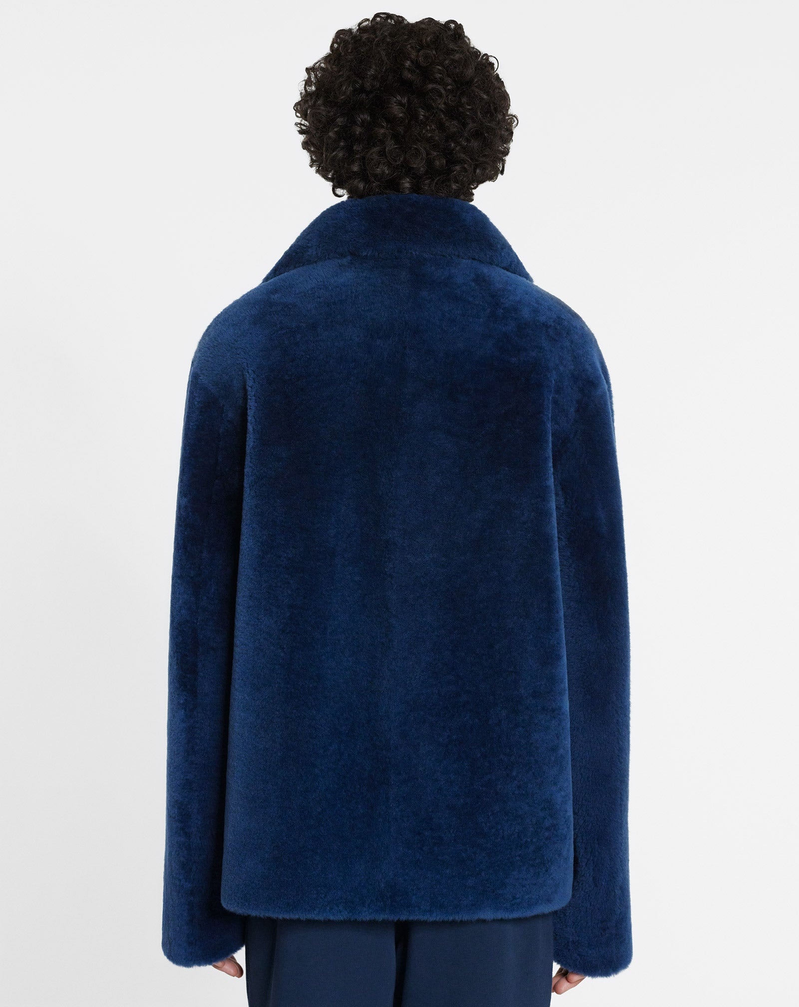 SHEARLING PEACOAT - 5
