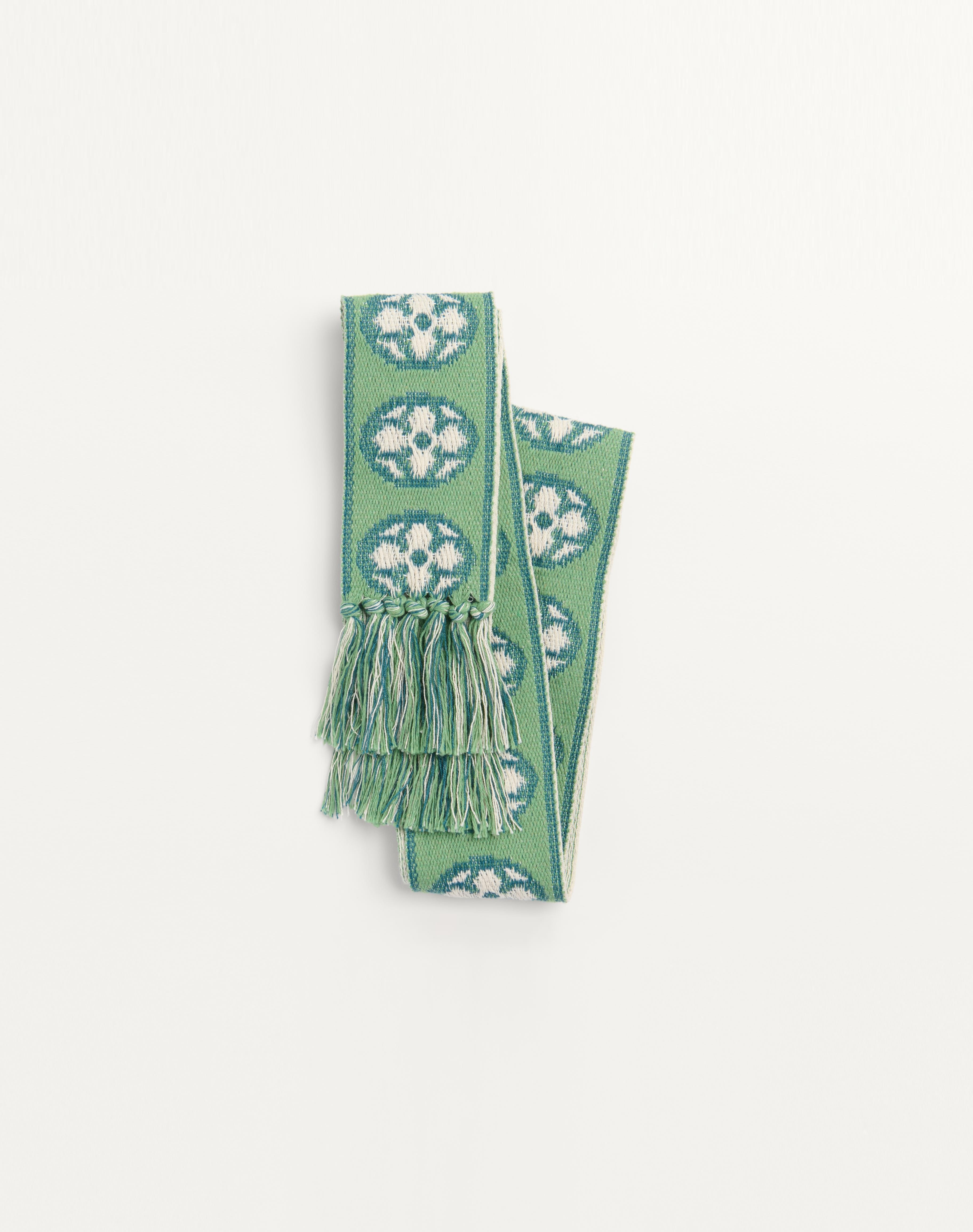 ANTIBES COTTON SCARF WITH FRINGE - 2