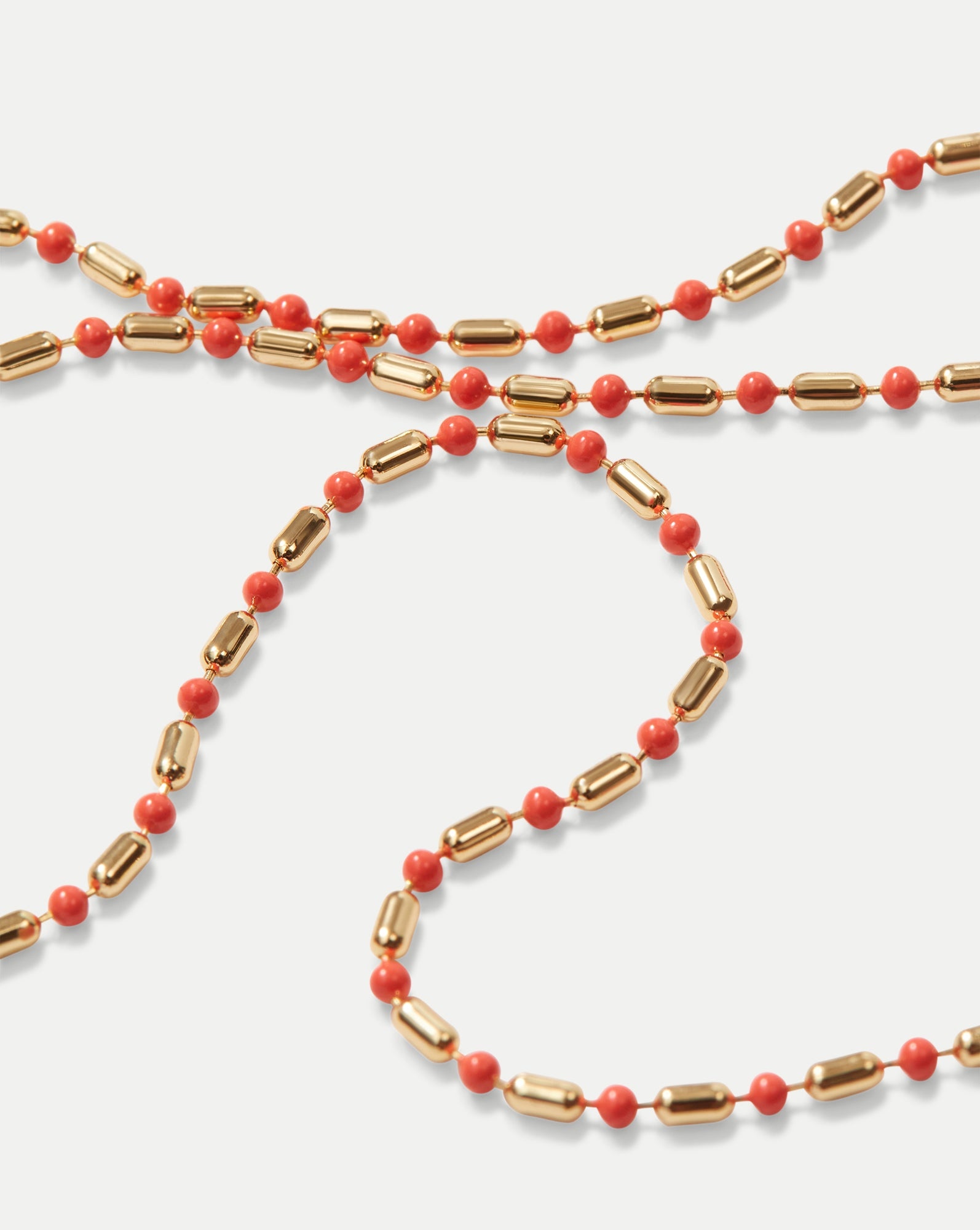 ENAMEL BEAD CHAIN NECKLACE - 5