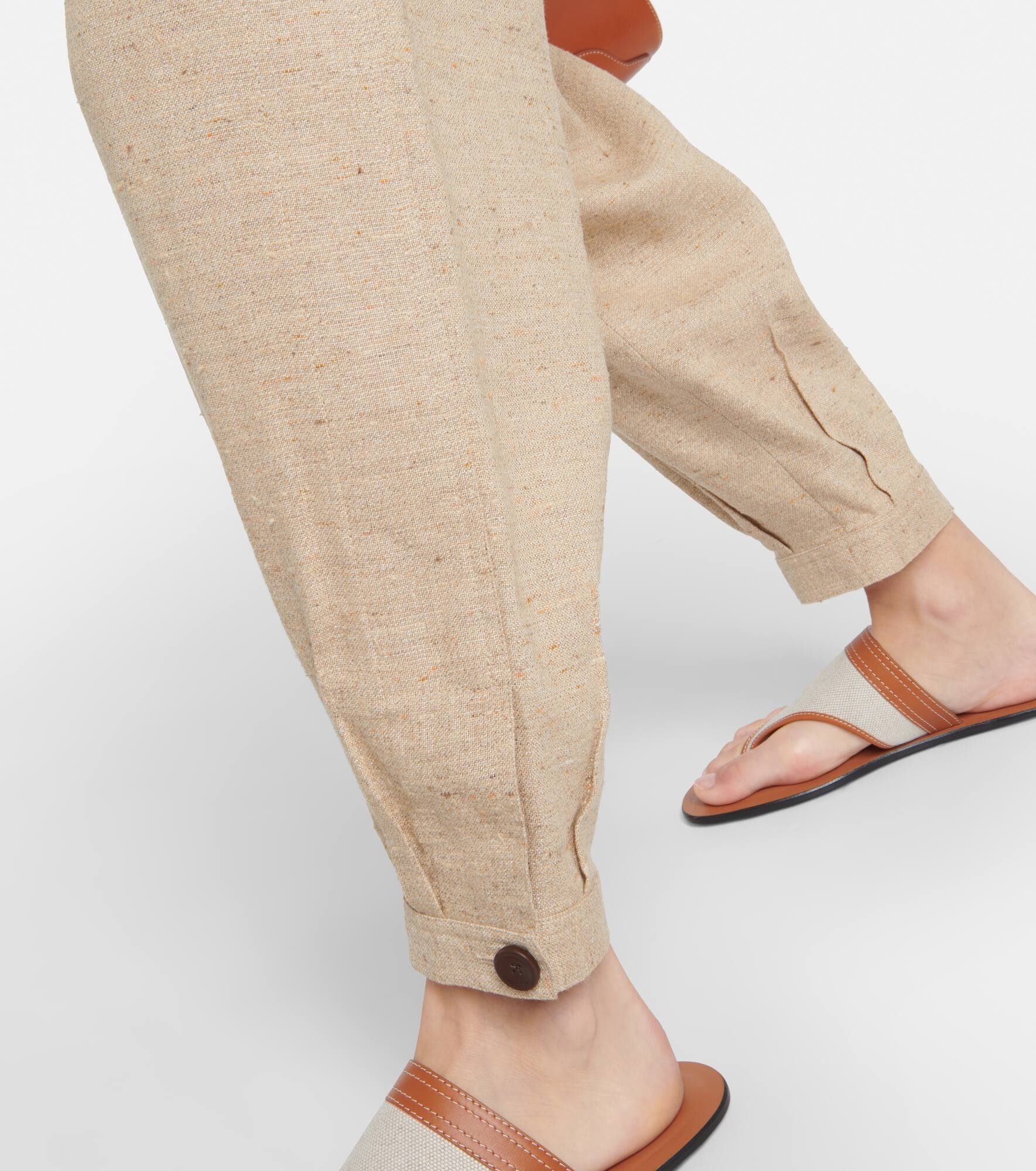 Linen, cashmere, and silk pants - 5