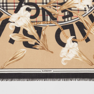 Burberry Archive Scarf Print Cashmere Large Square Scarf outlook