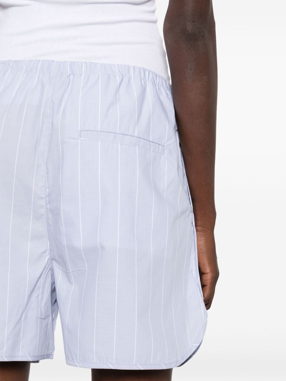 striped organic-cotton shorts - 5