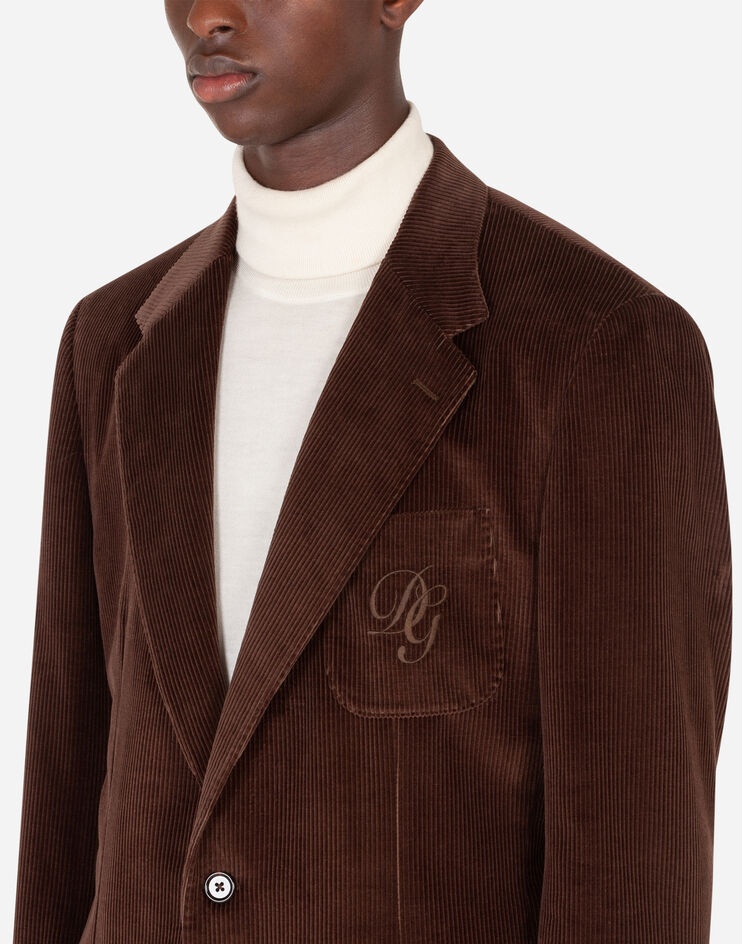 Corduroy Taormina jacket with DG embroidery - 4