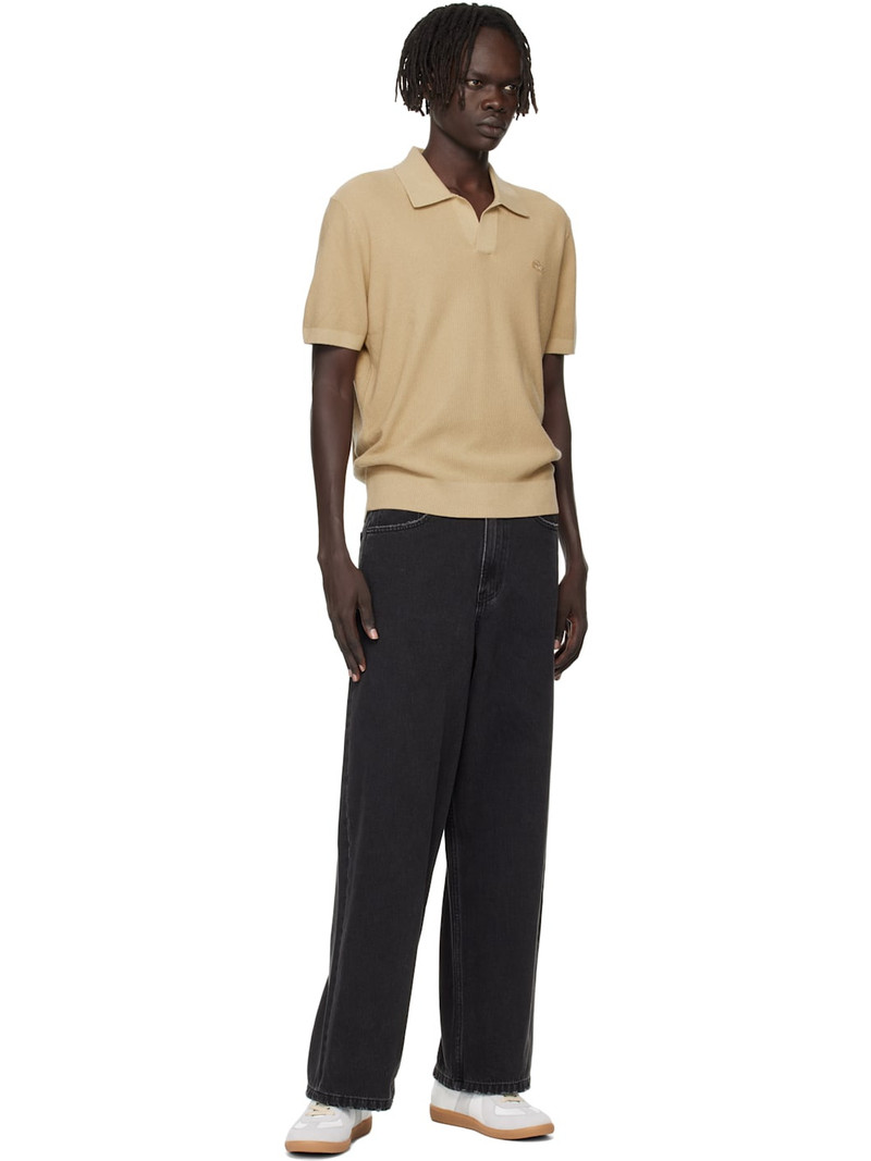 LACOSTE Beige Open Collar Polo outlook