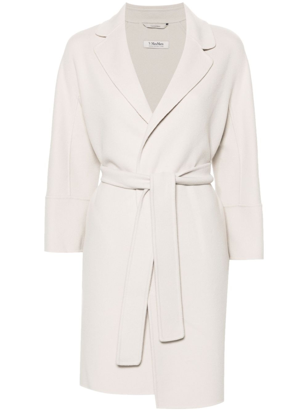 belted wool coat - 1