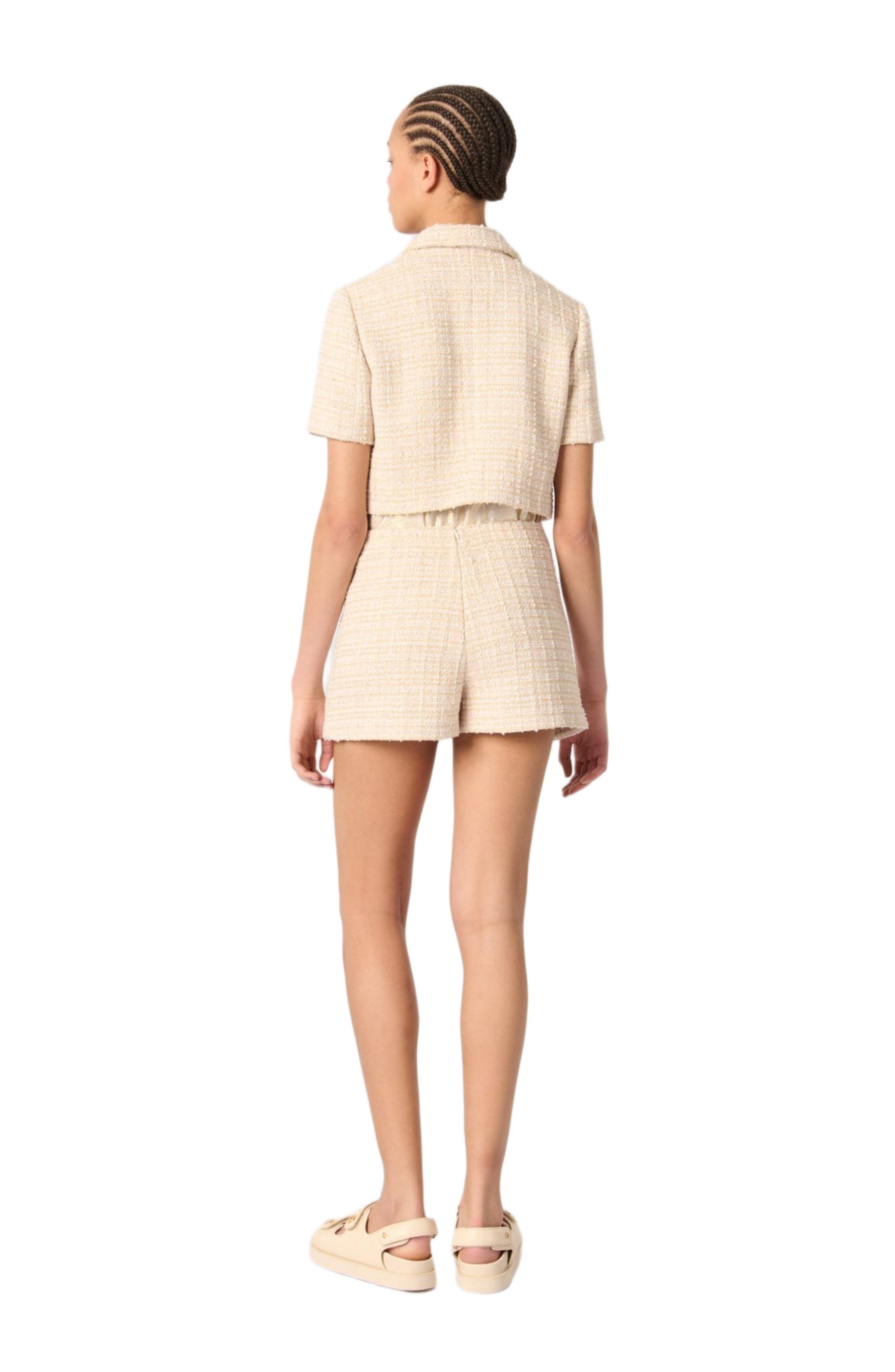 maje Short tweed jacket in Beige at Nordstrom - 3